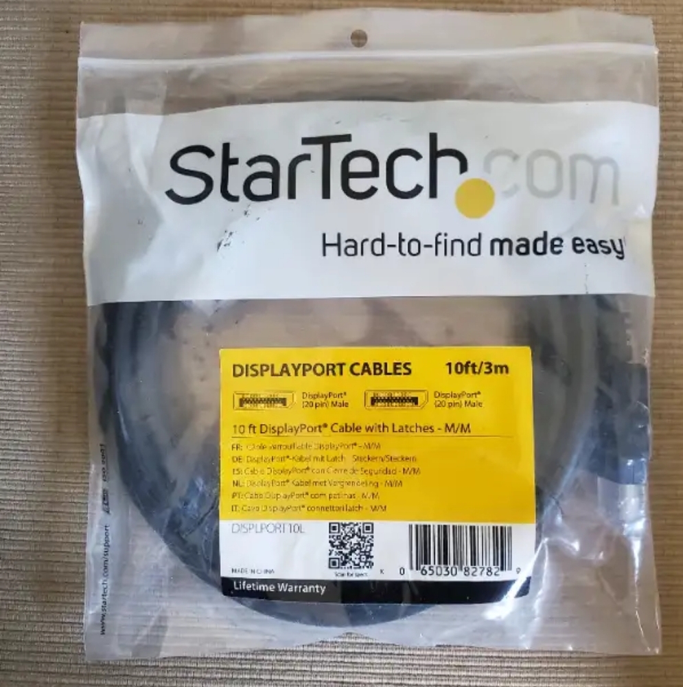 10 ft DisplayPort Cable with Latches M/ StarTech.com - BRAND NEW